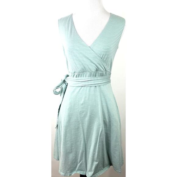 Toad&Co Dresses & Skirts - Toad&Co Women's Blue Striped Cue Wrap Dress Size Medium